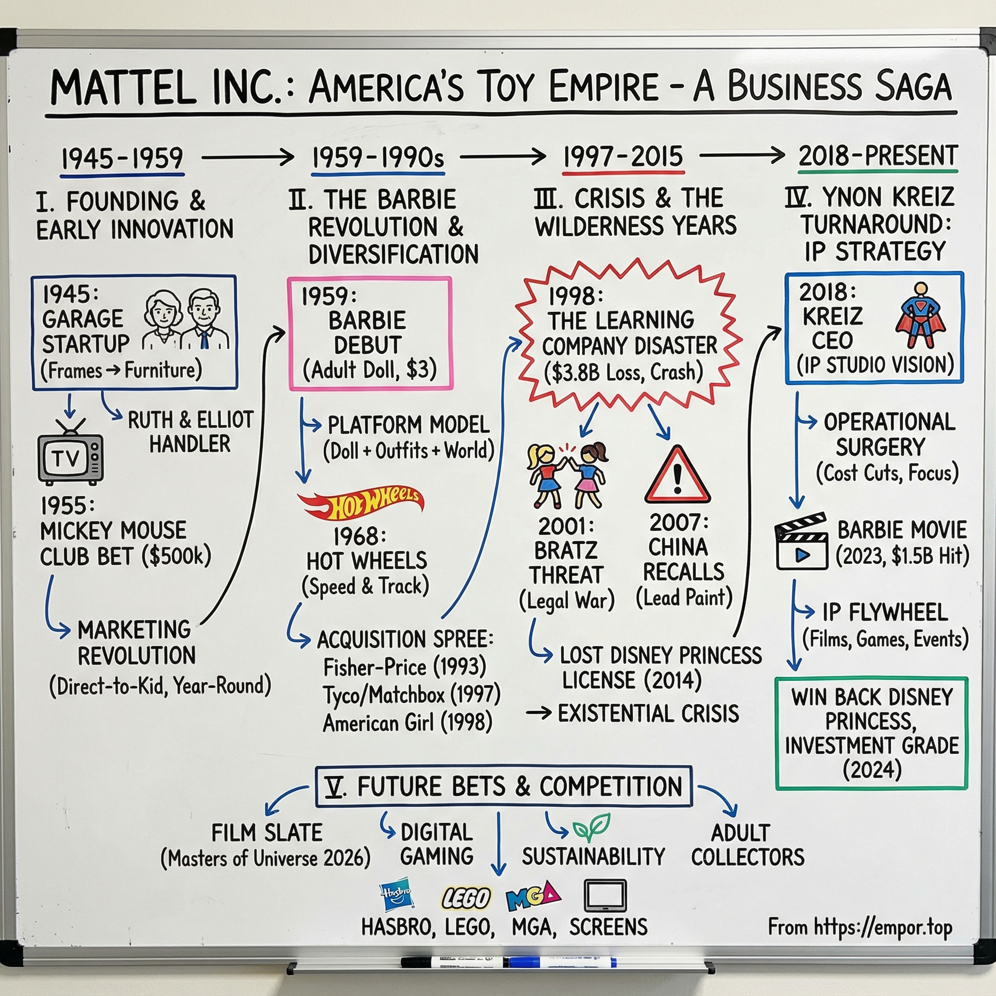 Mattel visual story map