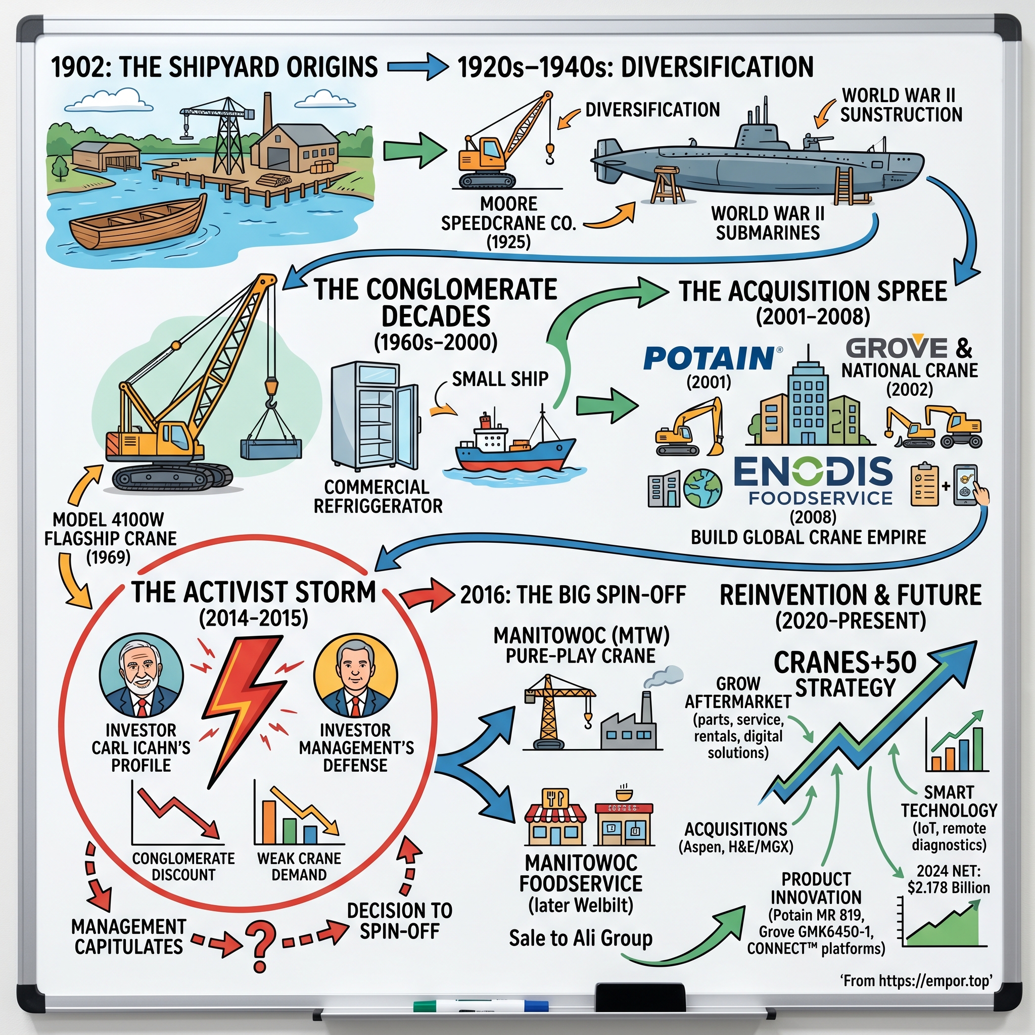 Manitowoc Company visual story map