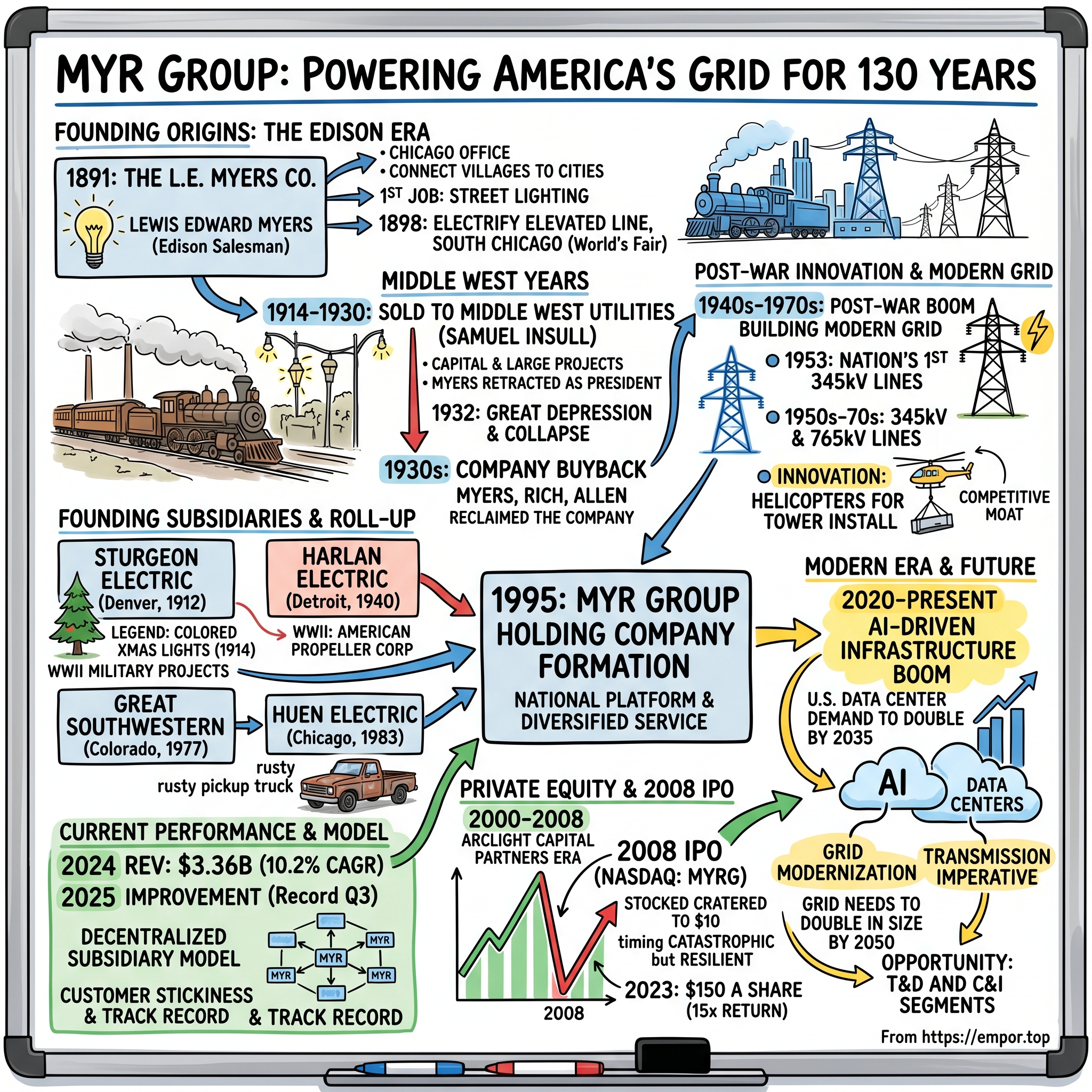 MYR Group visual story map