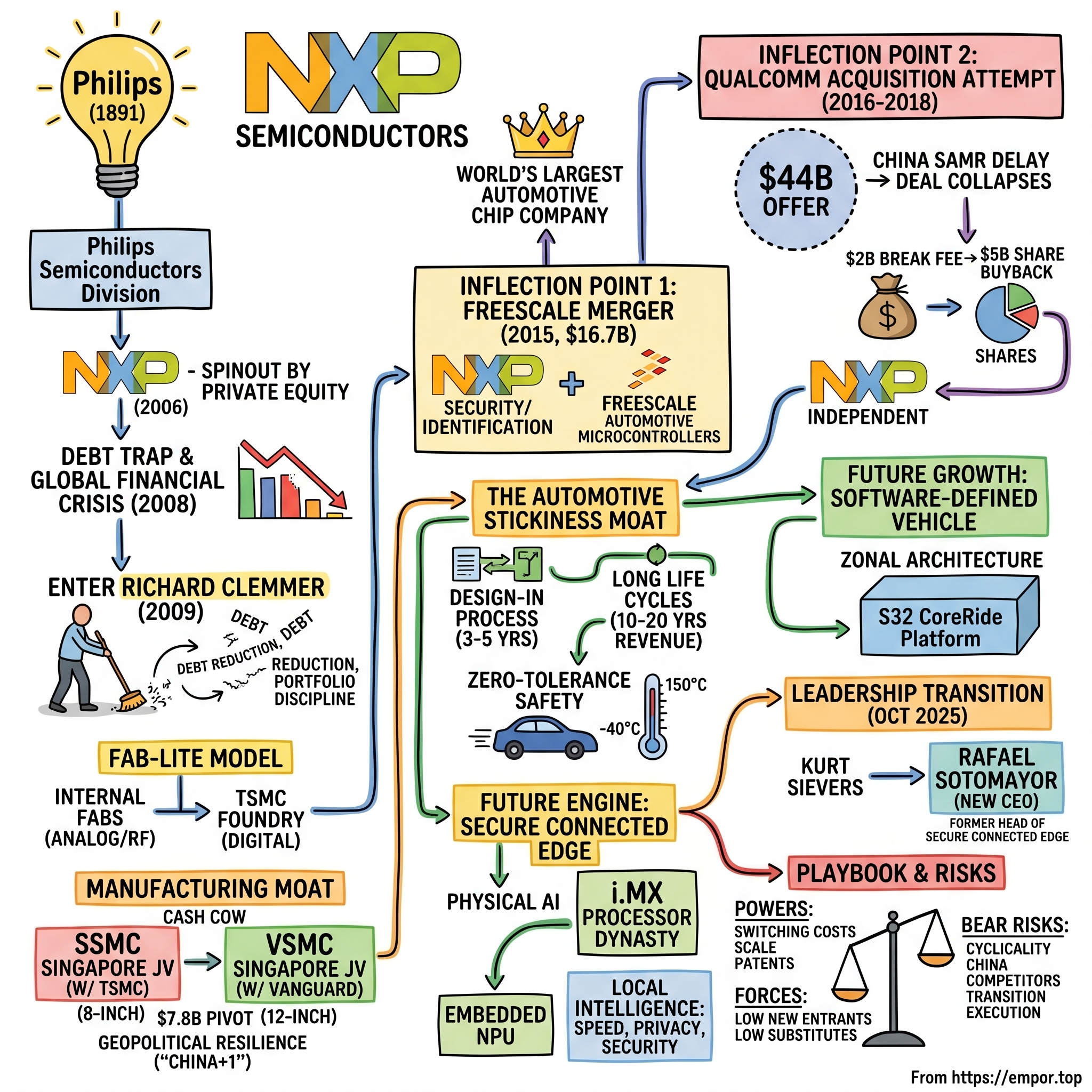 NXP Semiconductors visual story map
