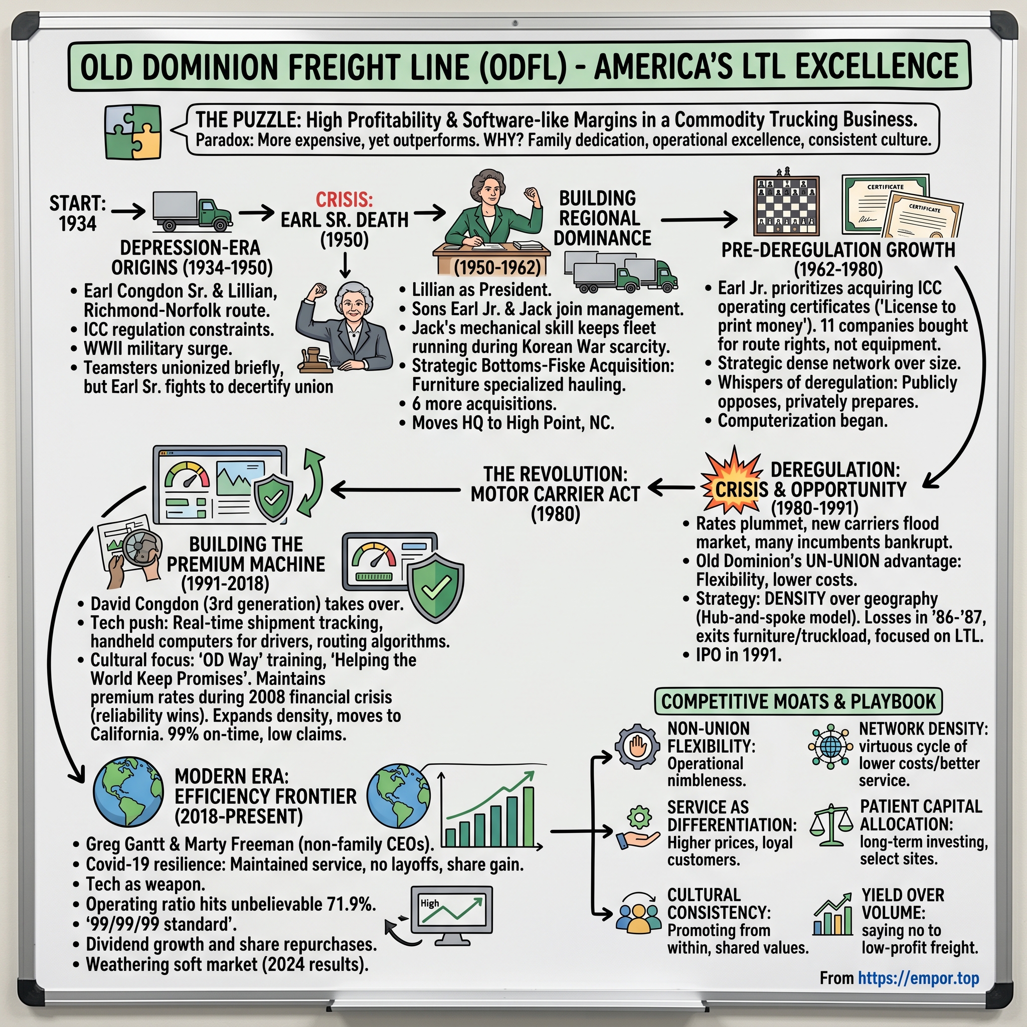 Old Dominion Freight Line visual story map