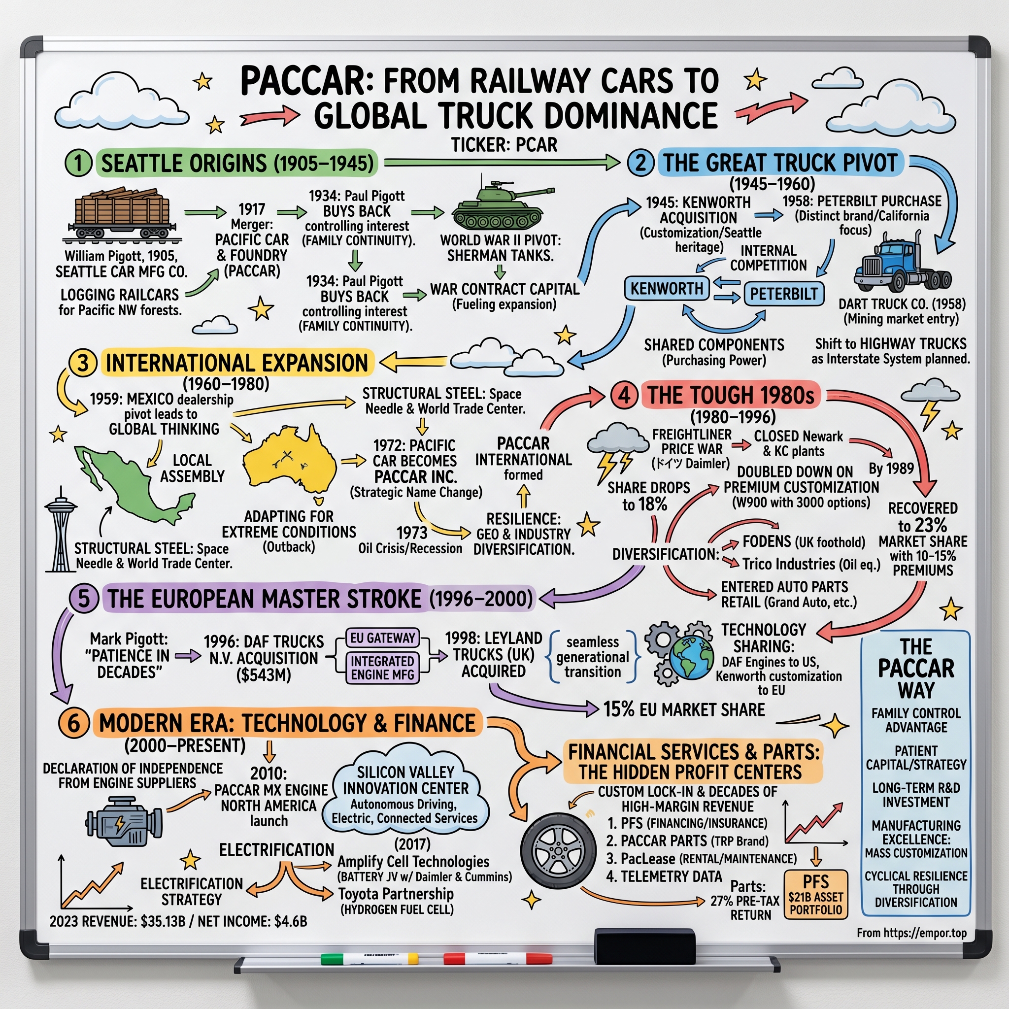 PACCAR visual story map