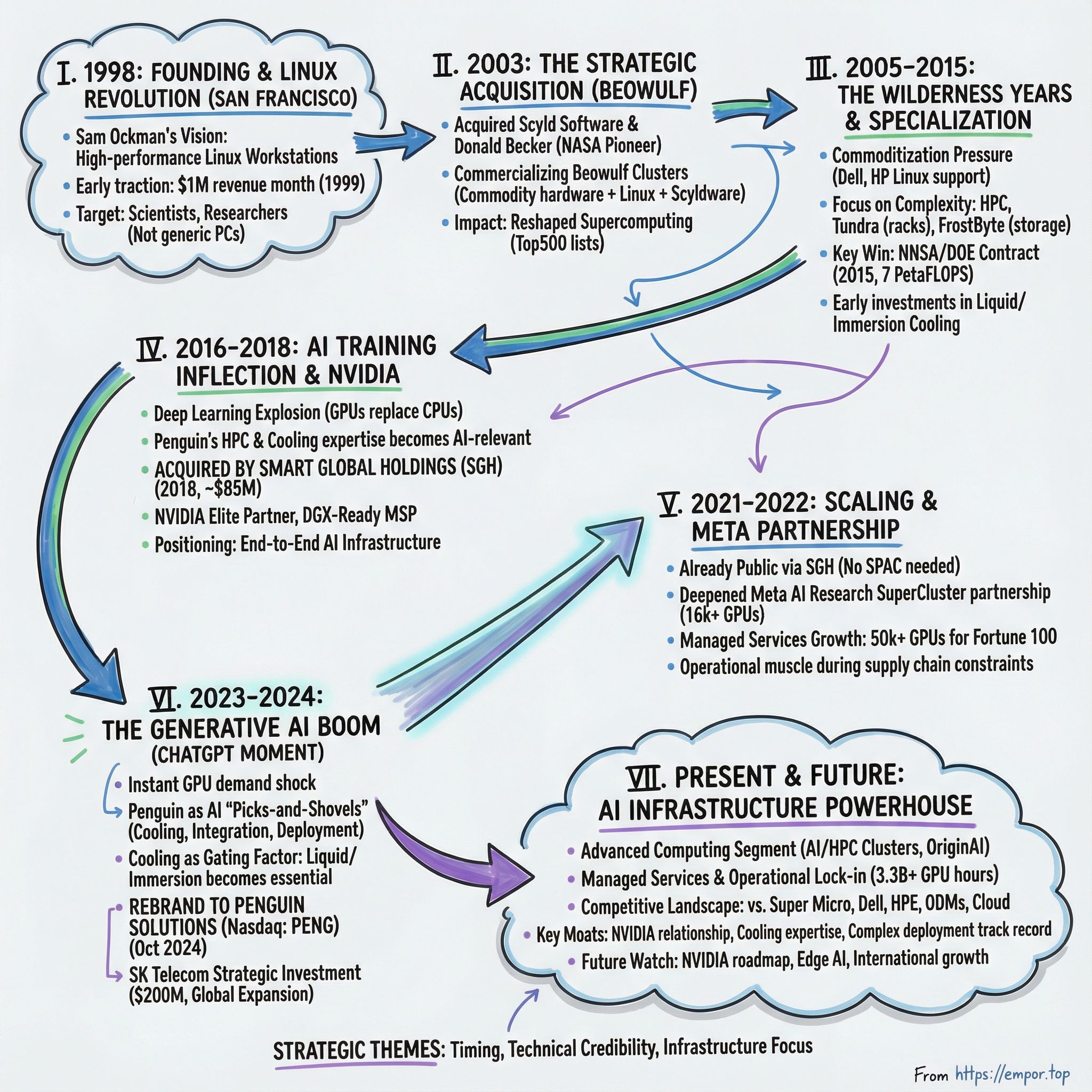 Penguin Solutions visual story map