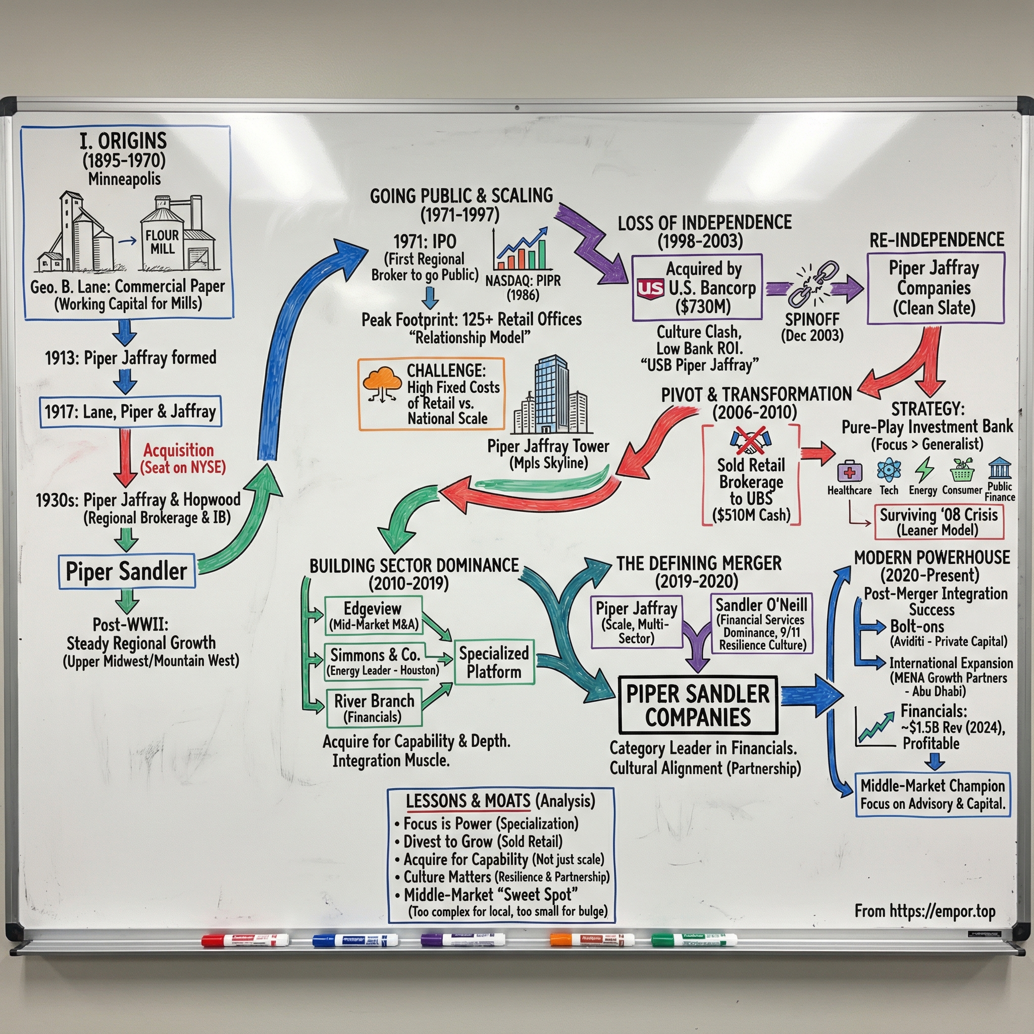 Piper Jaffray visual story map