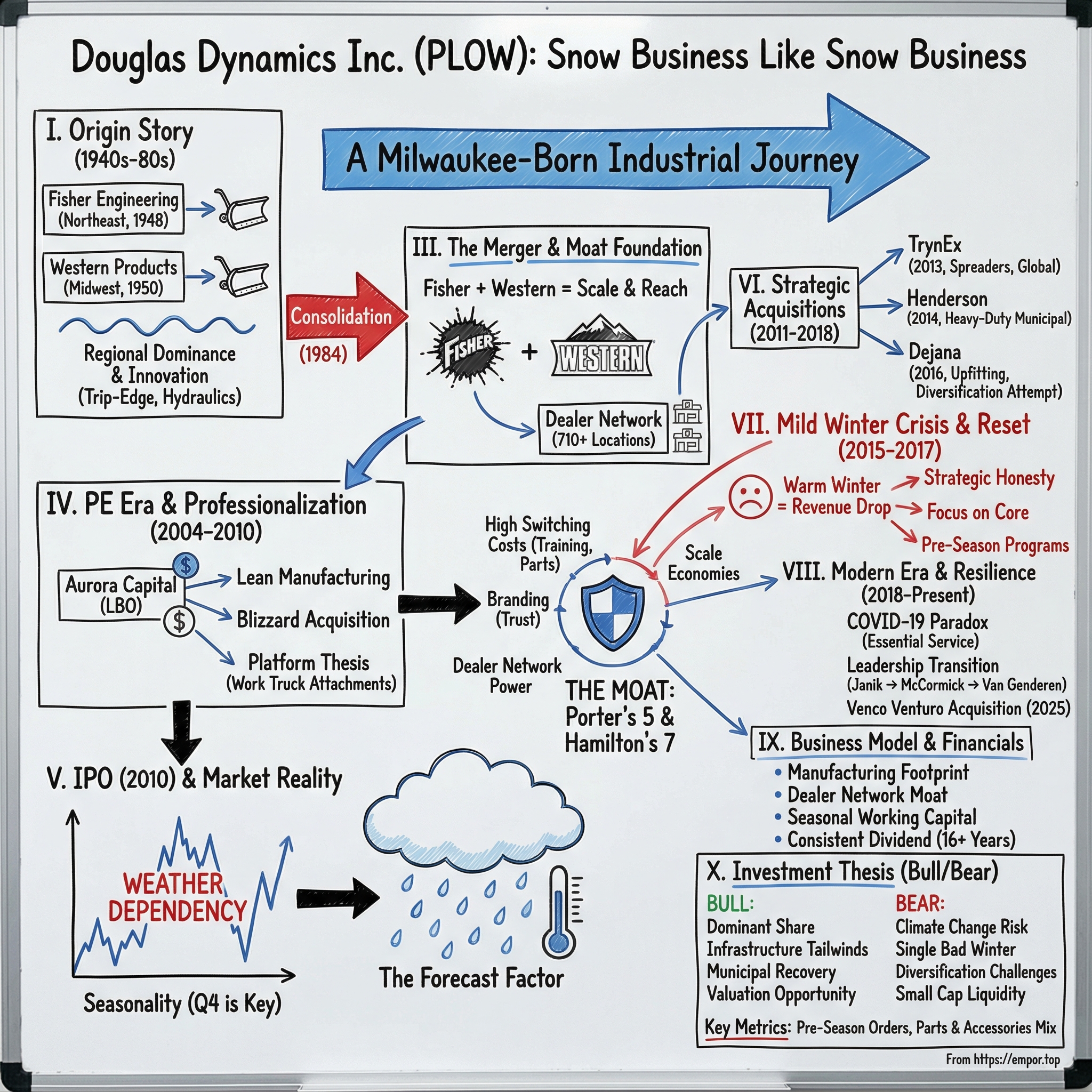 Douglas Dynamics visual story map