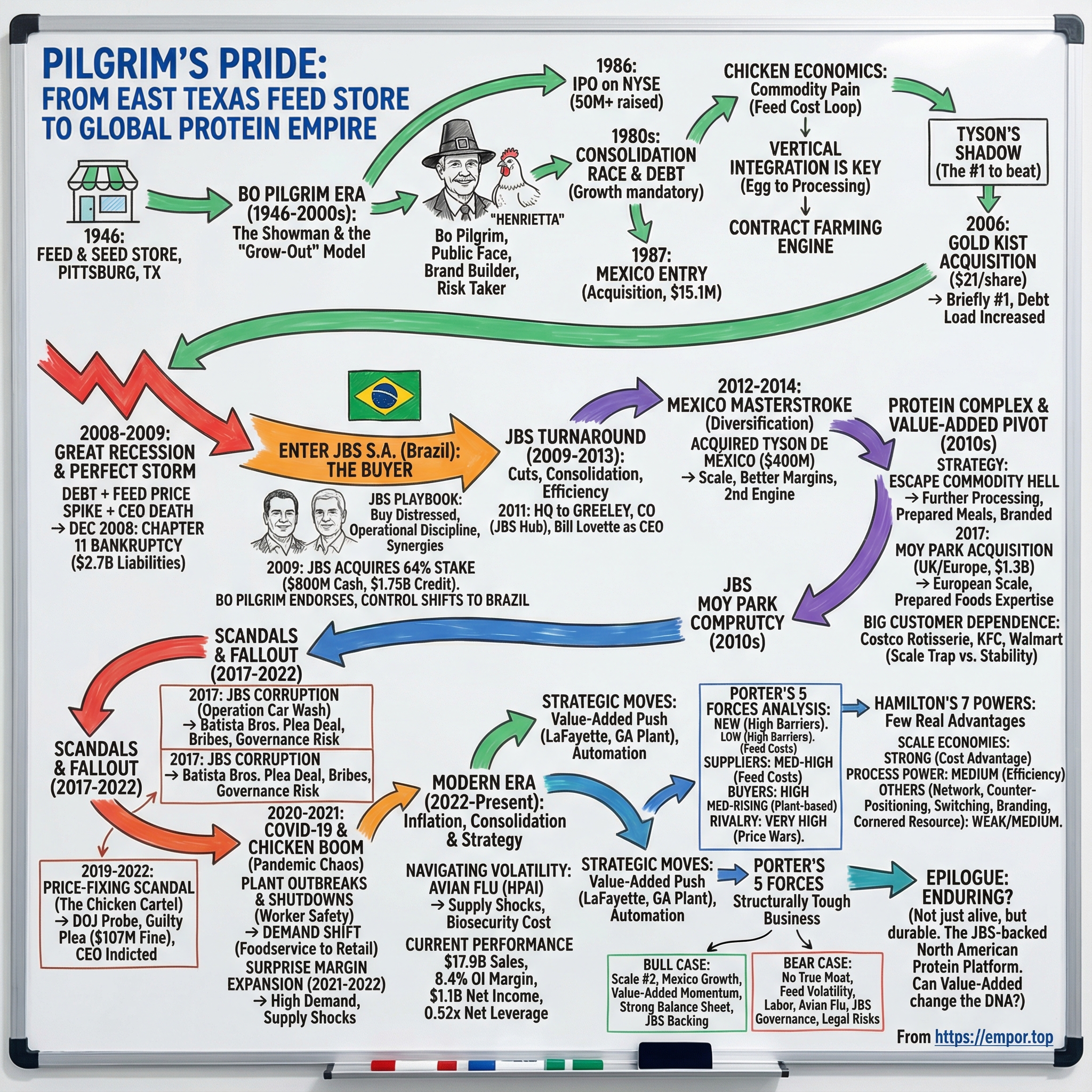 Pilgrim's Pride Corp. visual story map