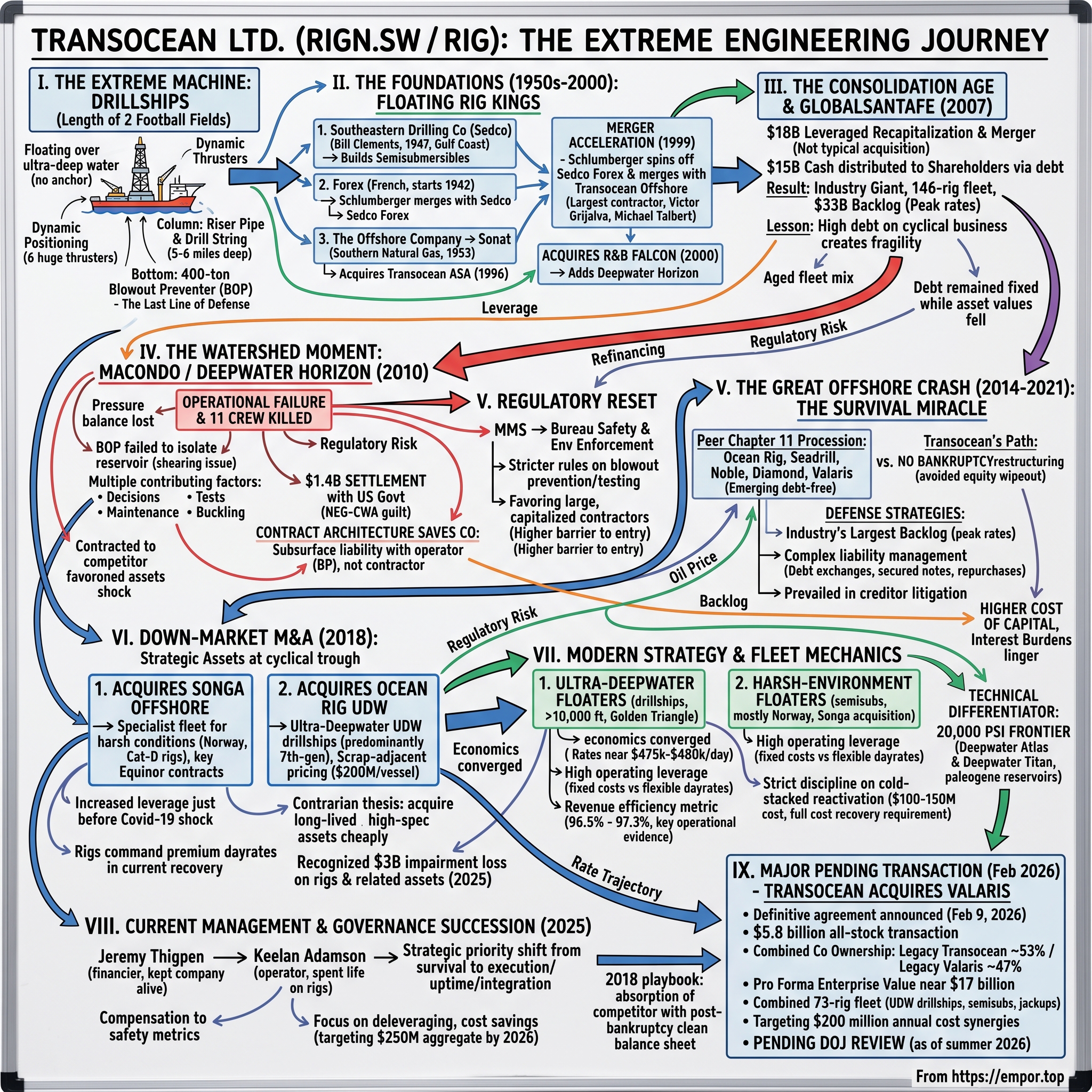 Transocean visual story map