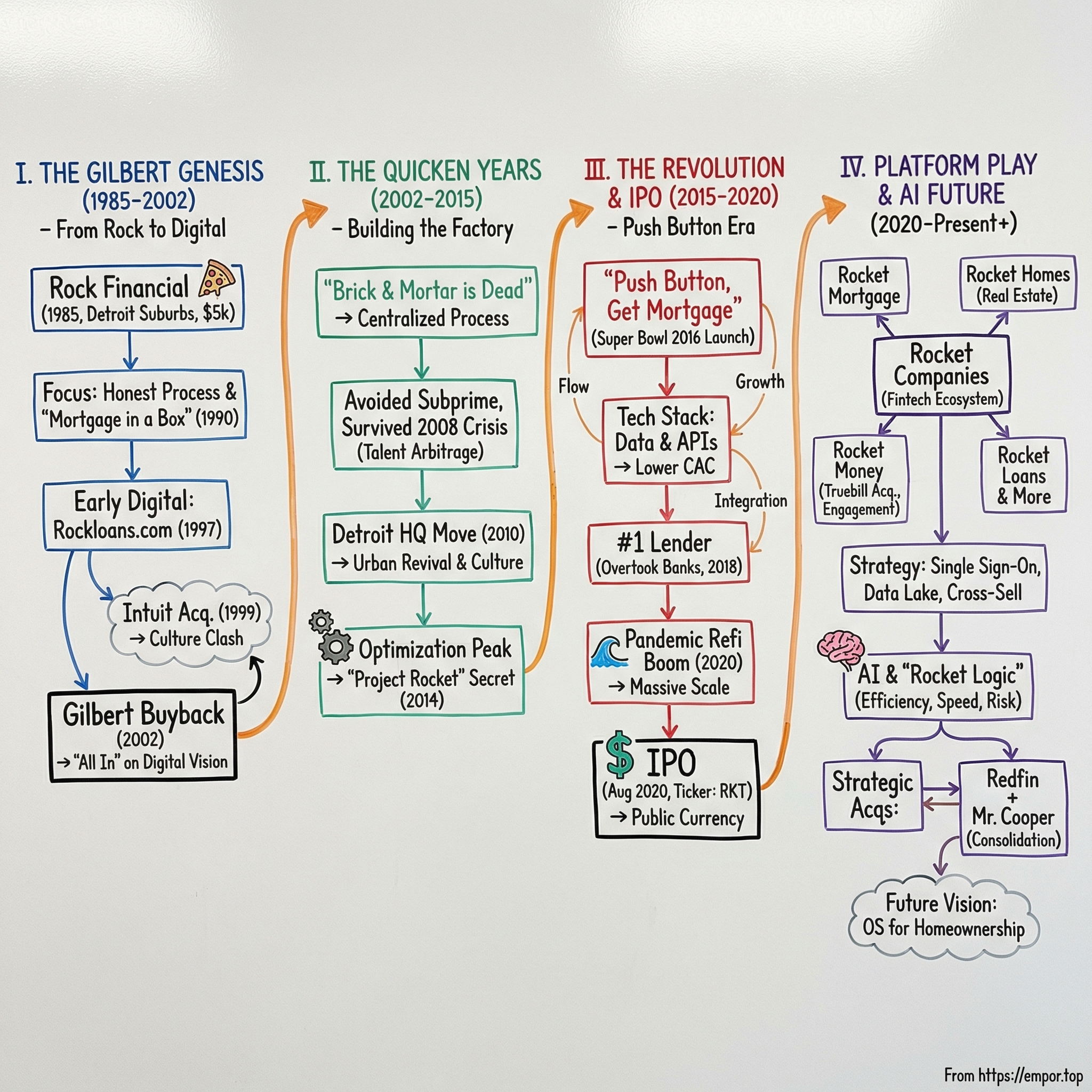 Rocket Companies visual story map