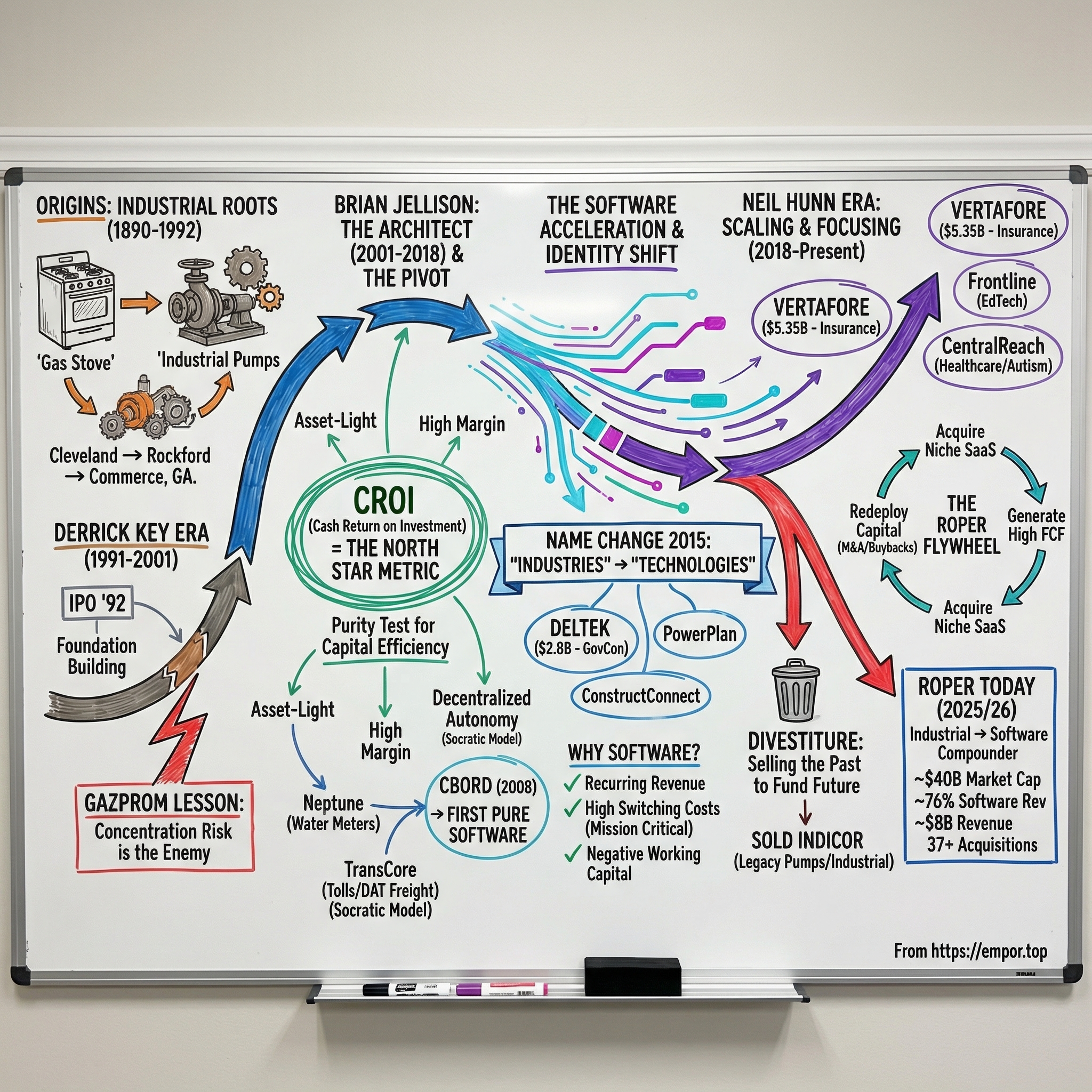 Roper Technologies visual story map