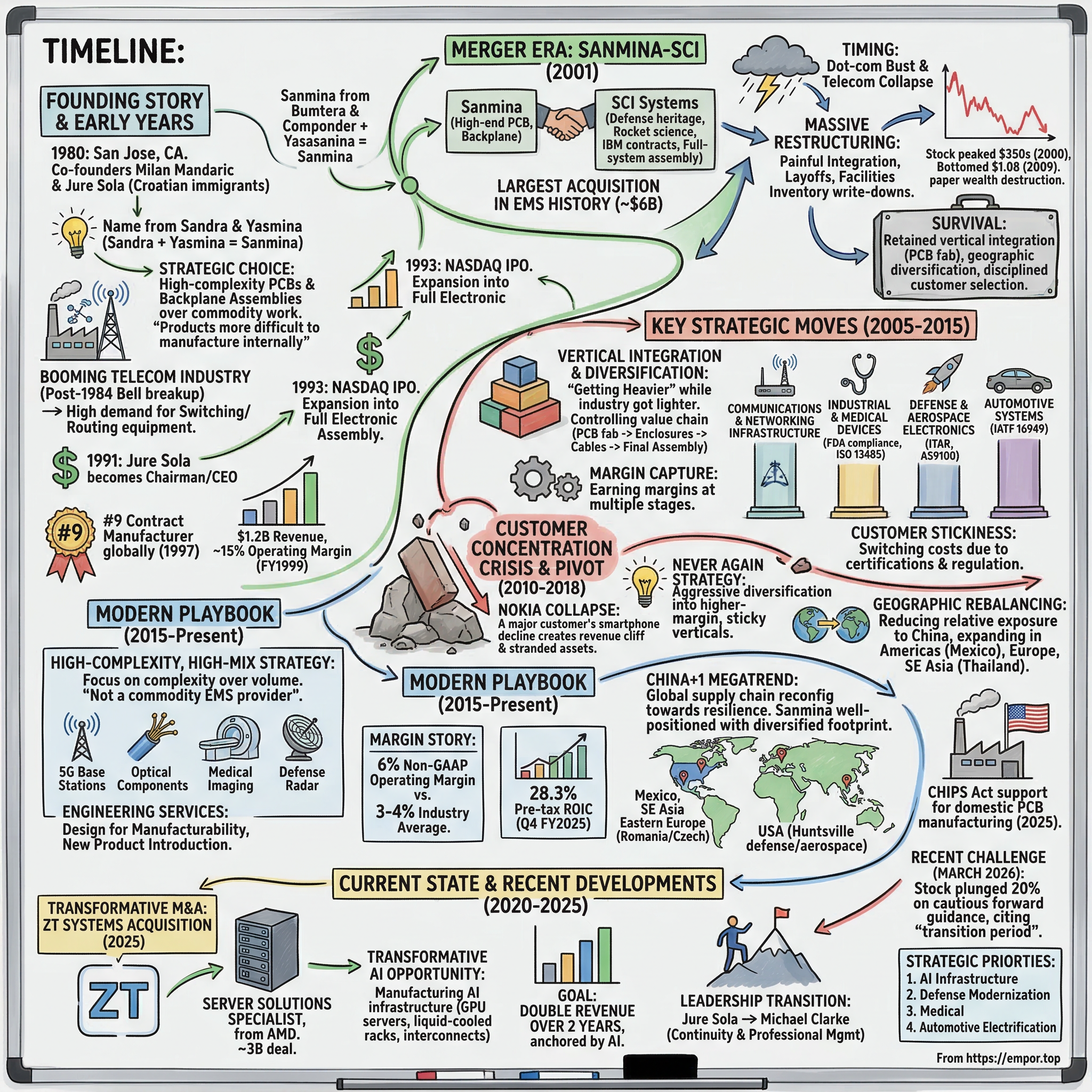 Sanmina visual story map