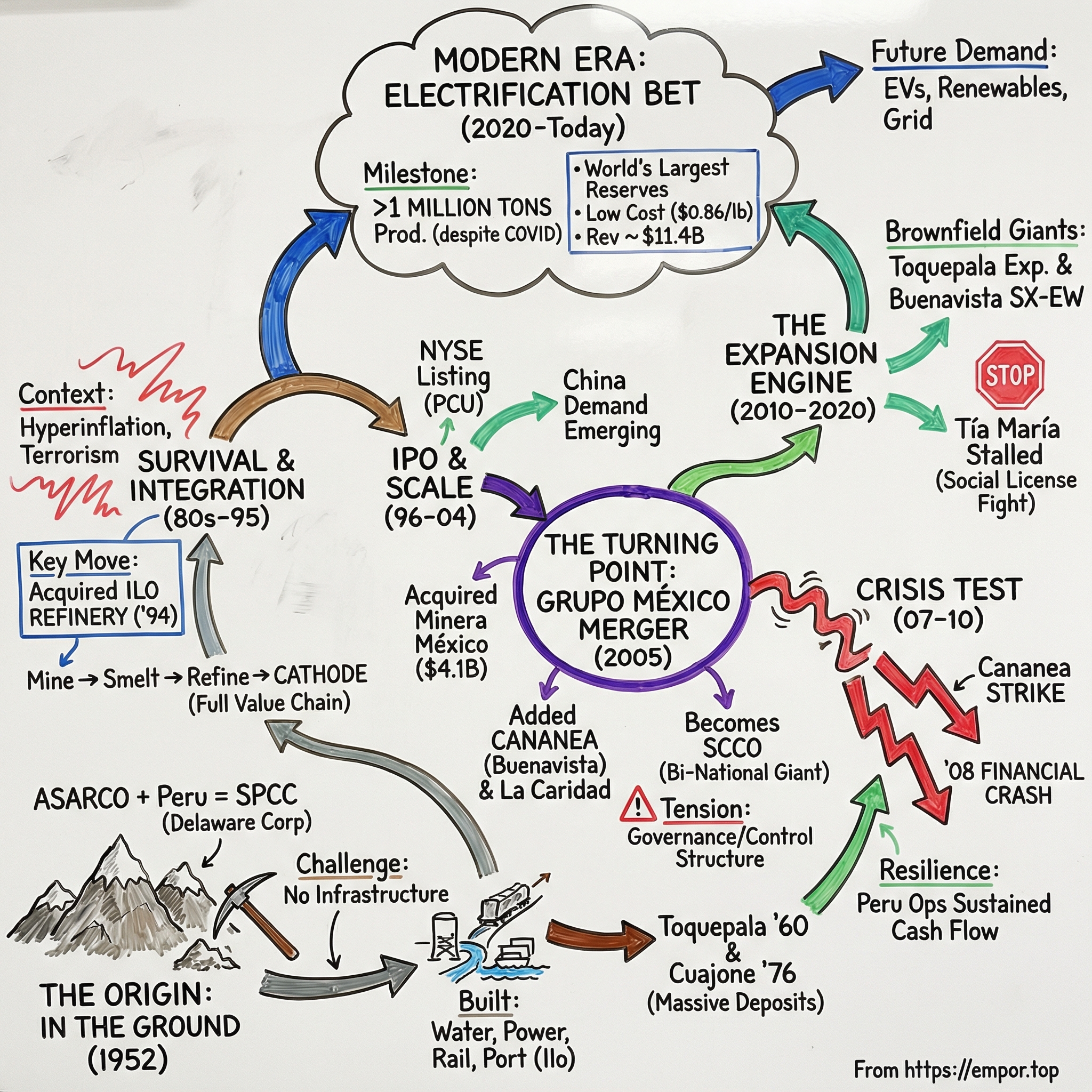 Southern Copper Corporation visual story map