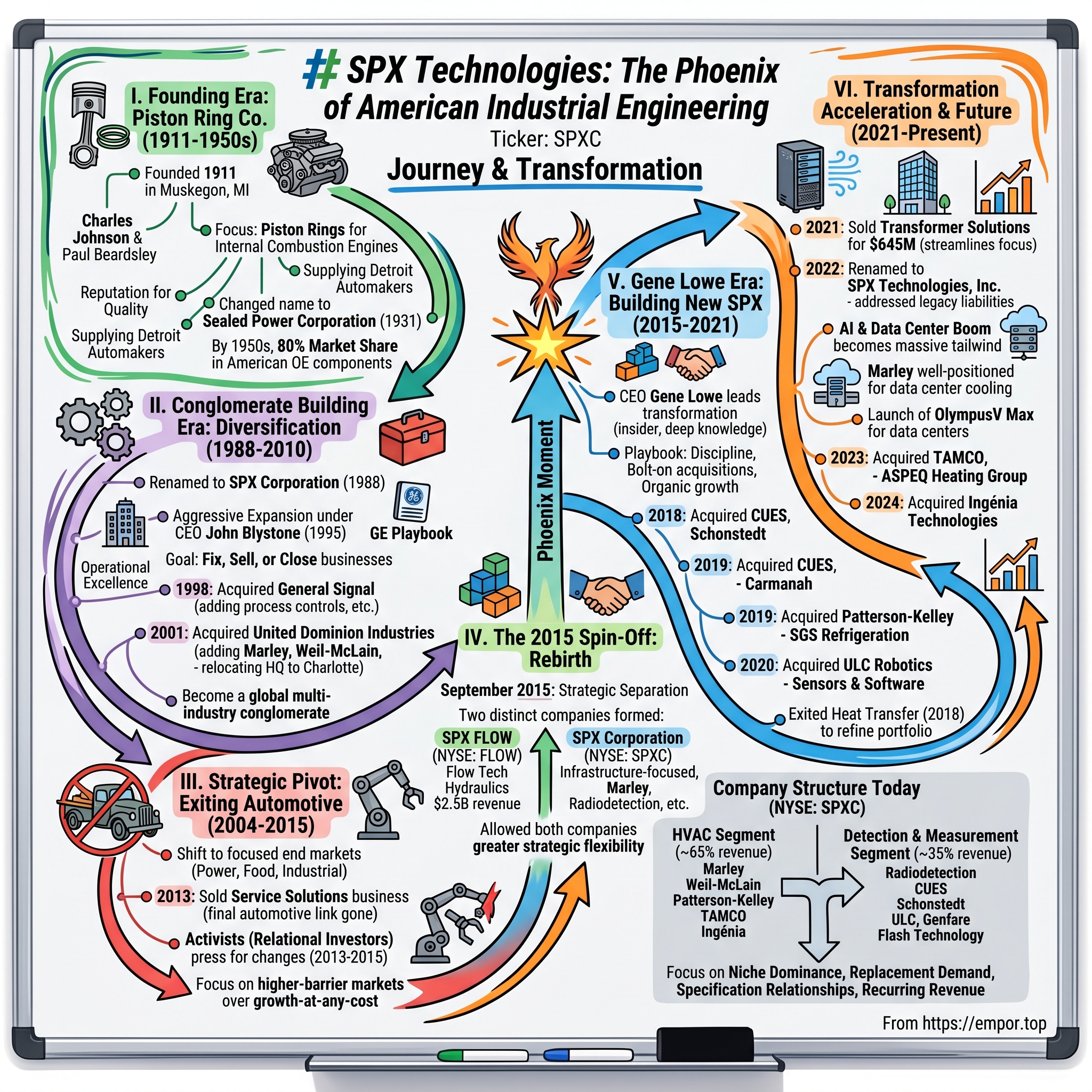SPX Technologies visual story map