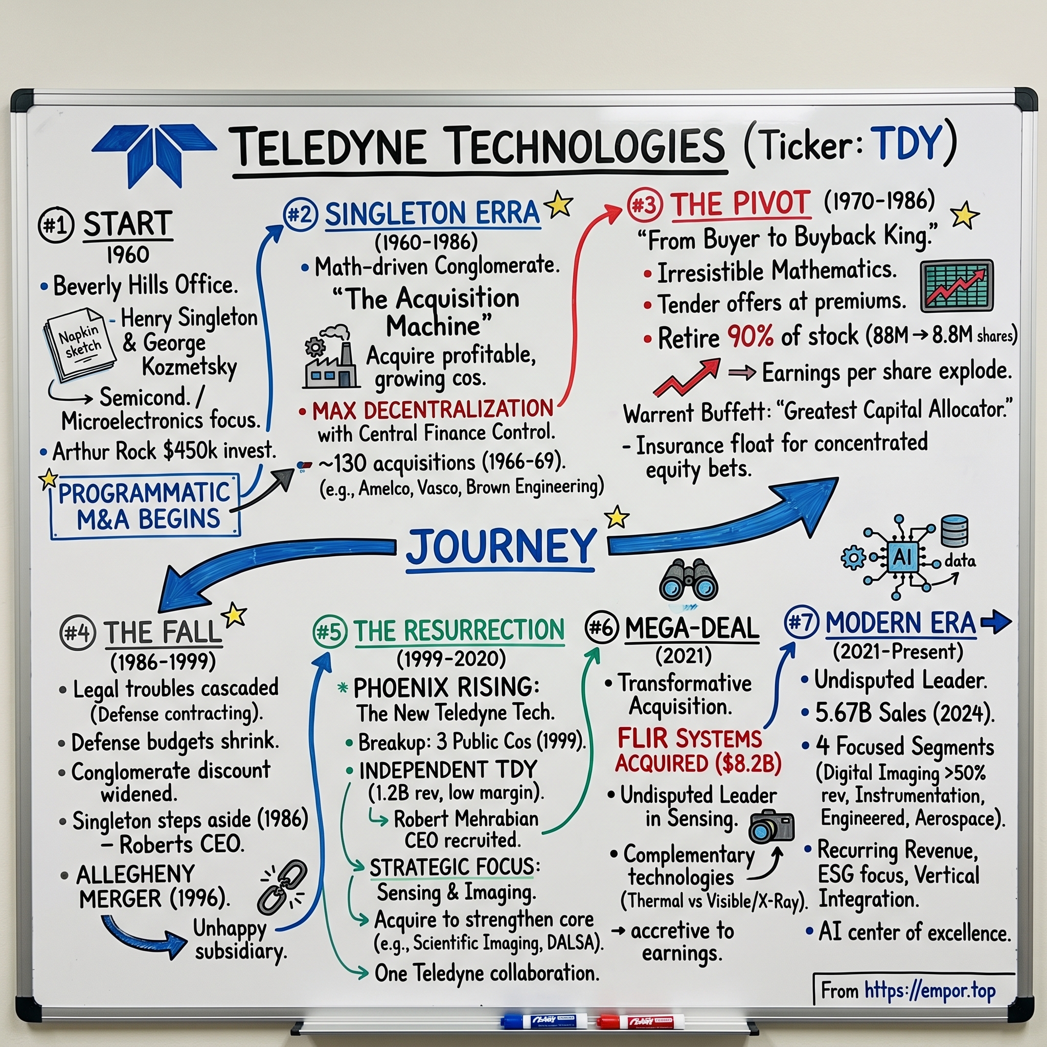 Teledyne Technologies visual story map