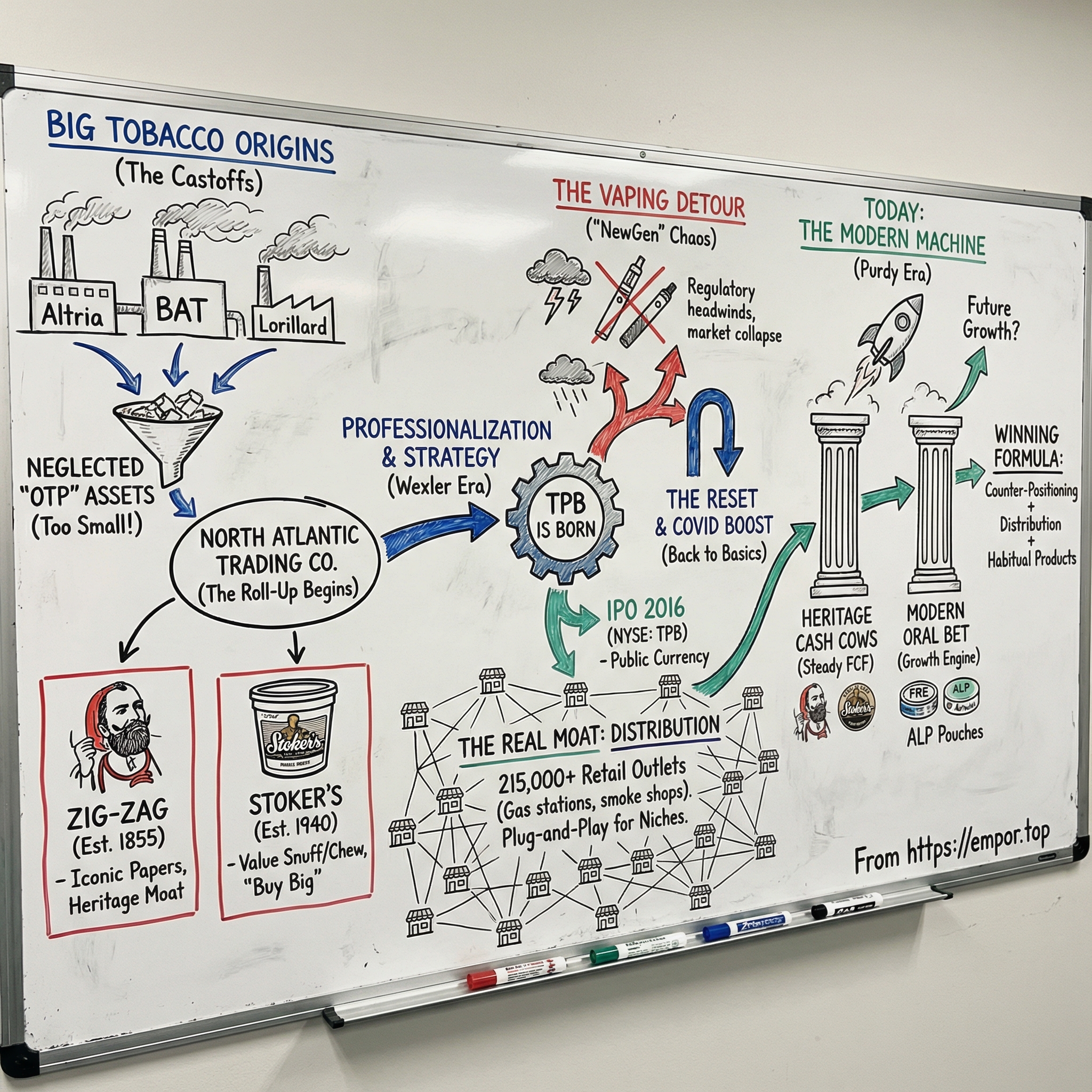 Turning Point Brands visual story map