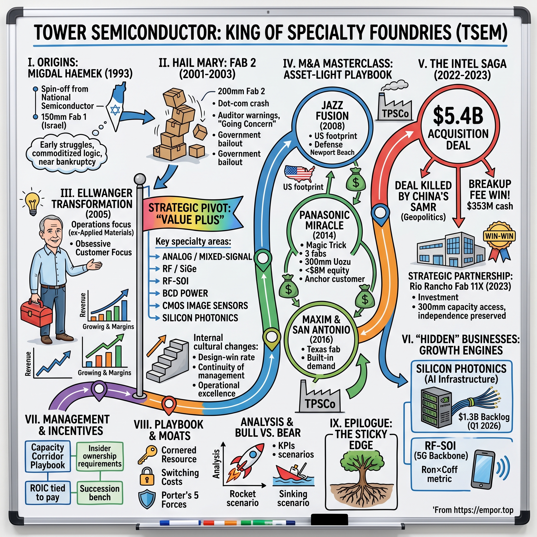Tower Semiconductor visual story map