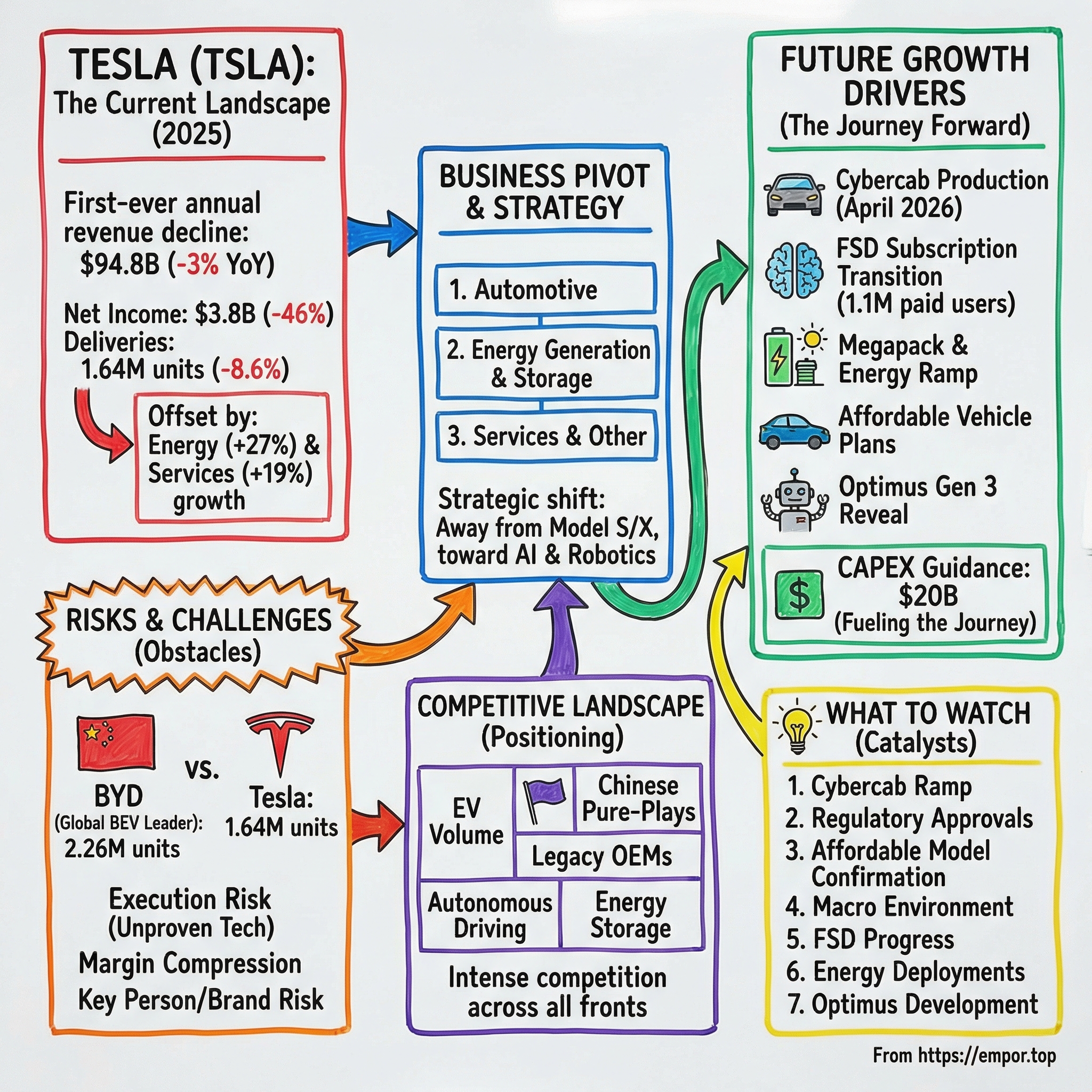 Tesla visual story map