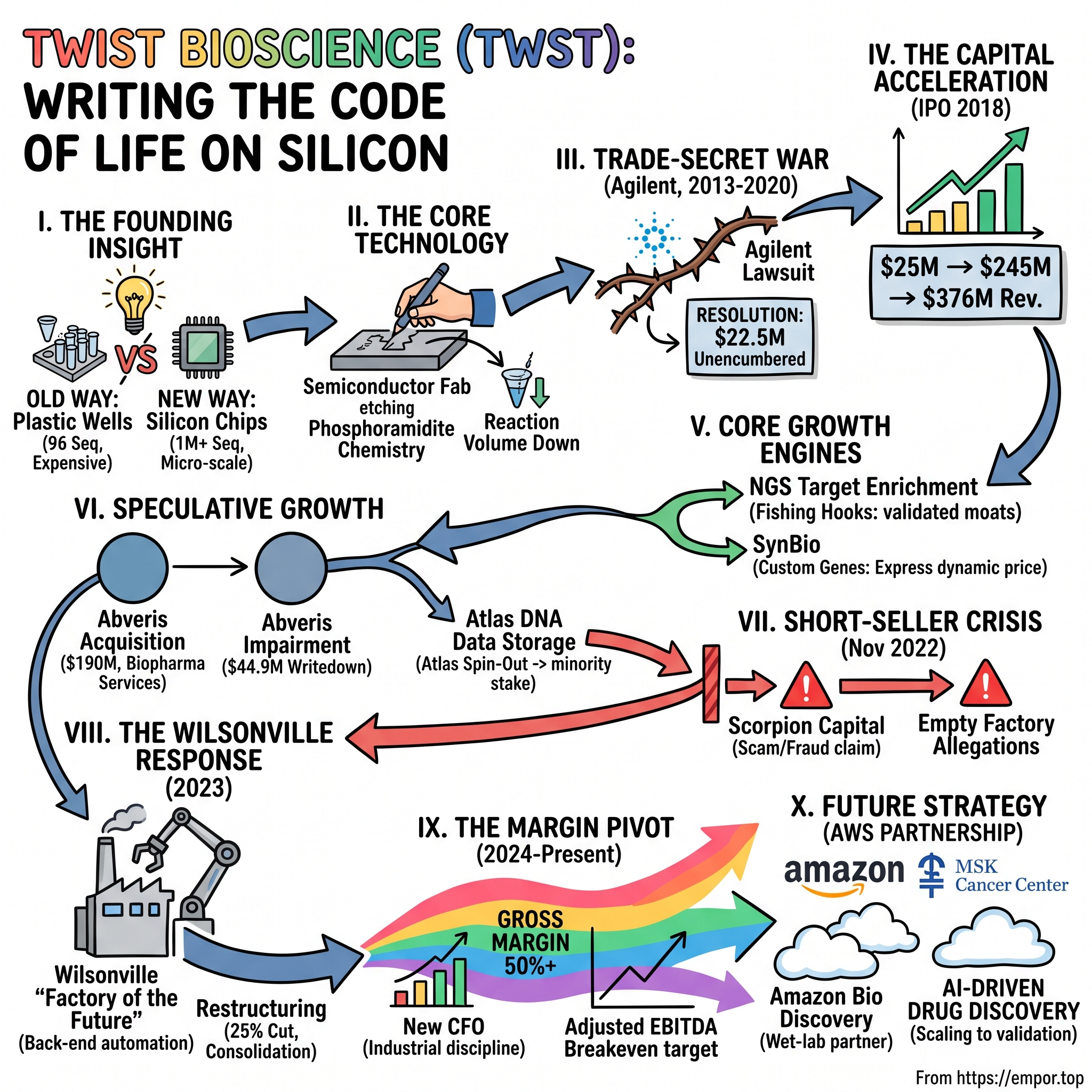 Twist Bioscience visual story map