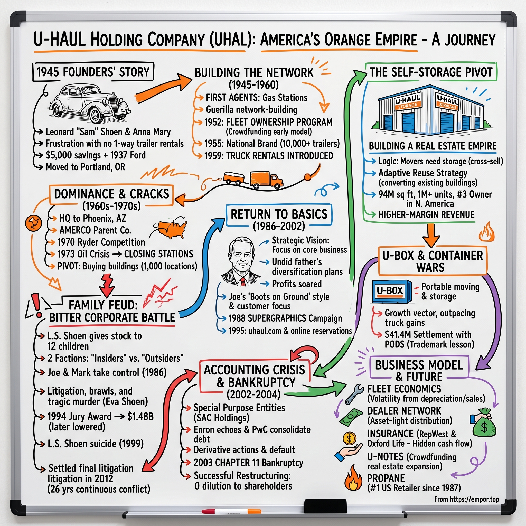 U-Haul Holding Company visual story map