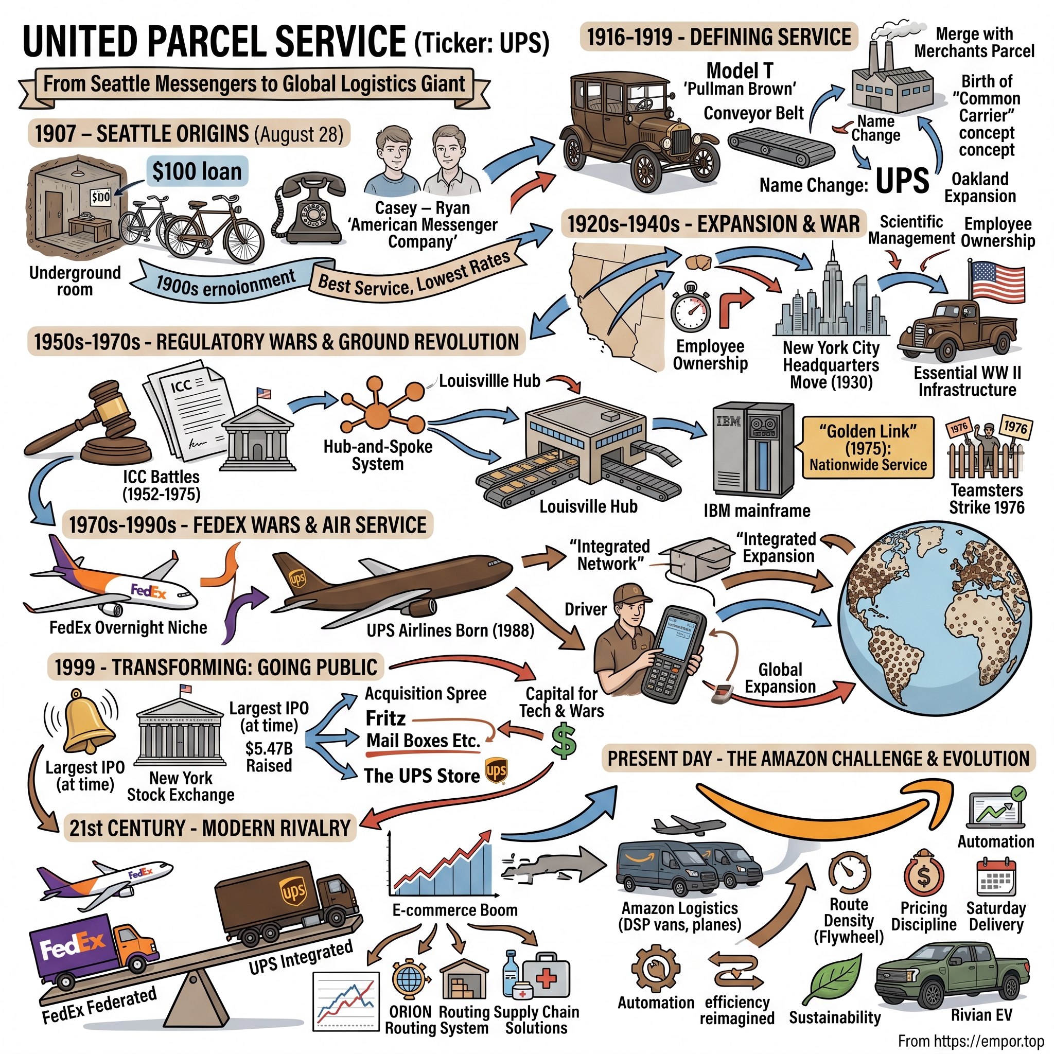 United Parcel Service visual story map