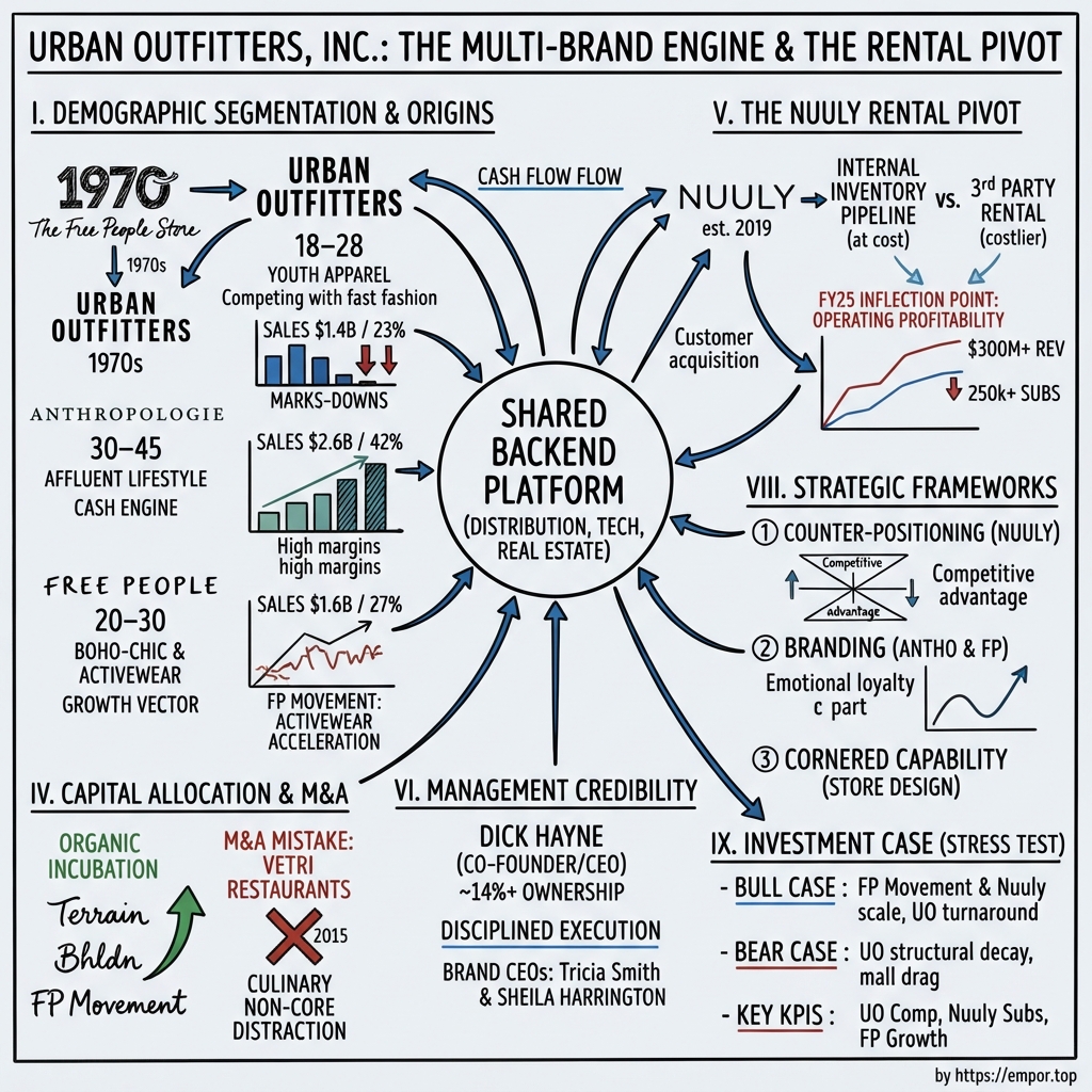 Urban Outfitters visual story map