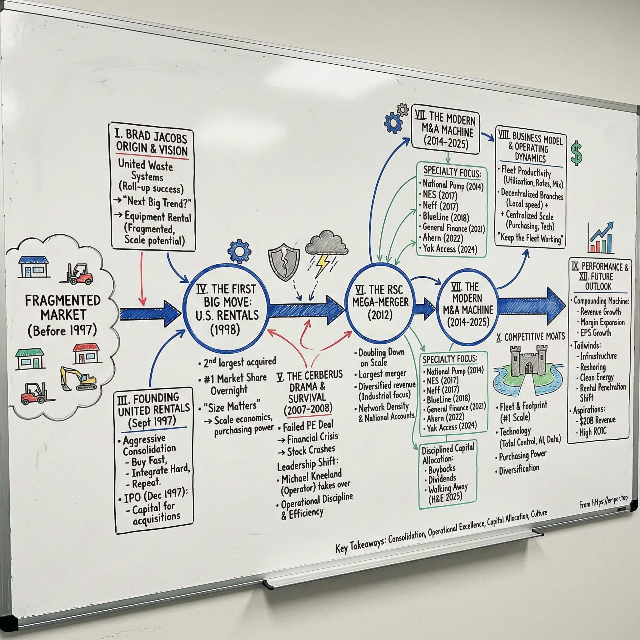United Rentals visual story map