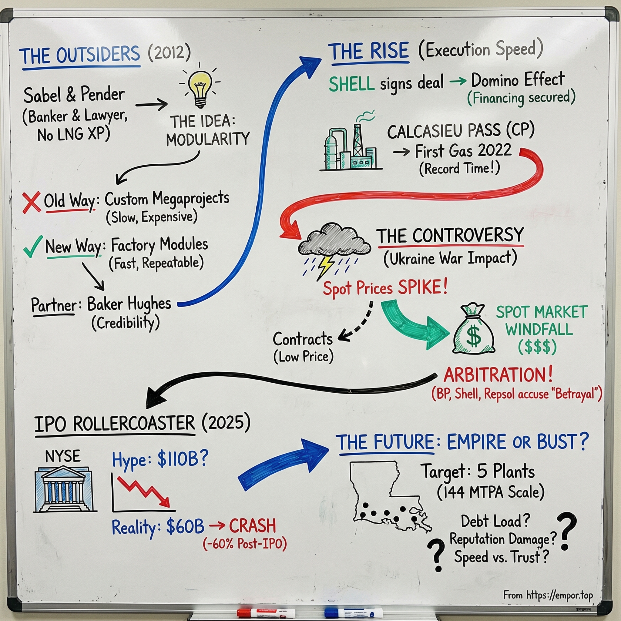 Venture Global visual story map