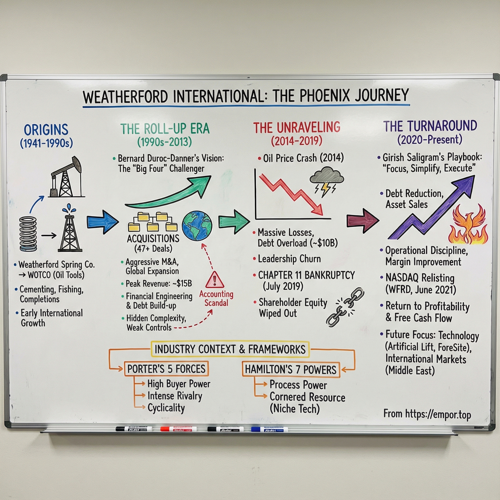 Weatherford International visual story map