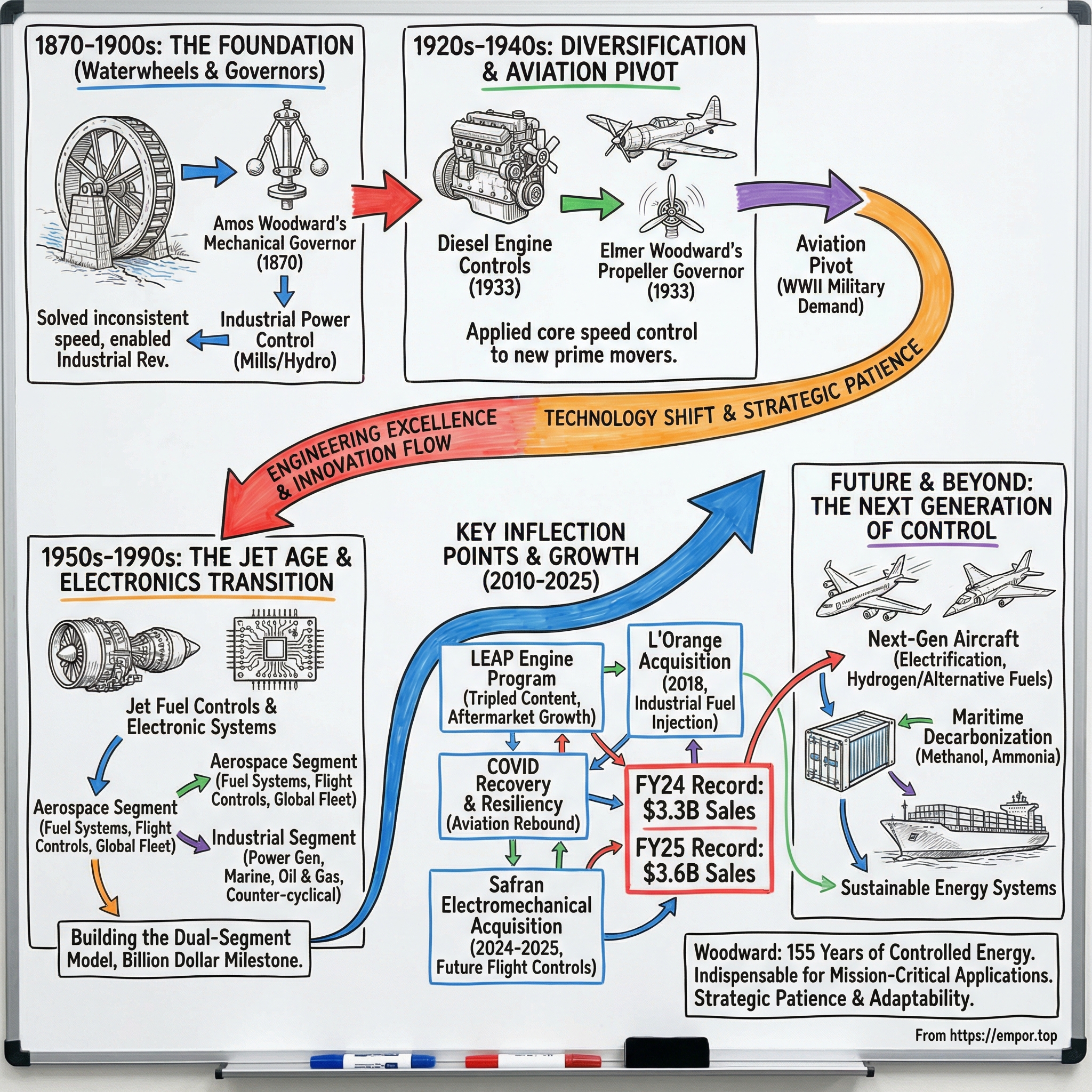 Woodward visual story map