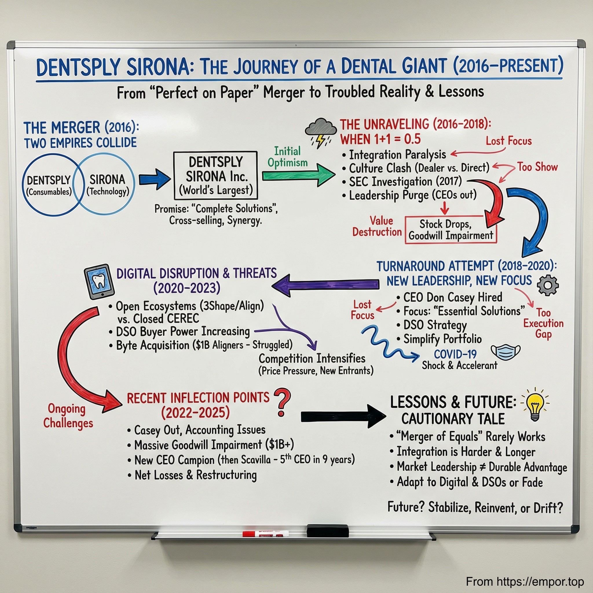 Dentsply Sirona visual story map
