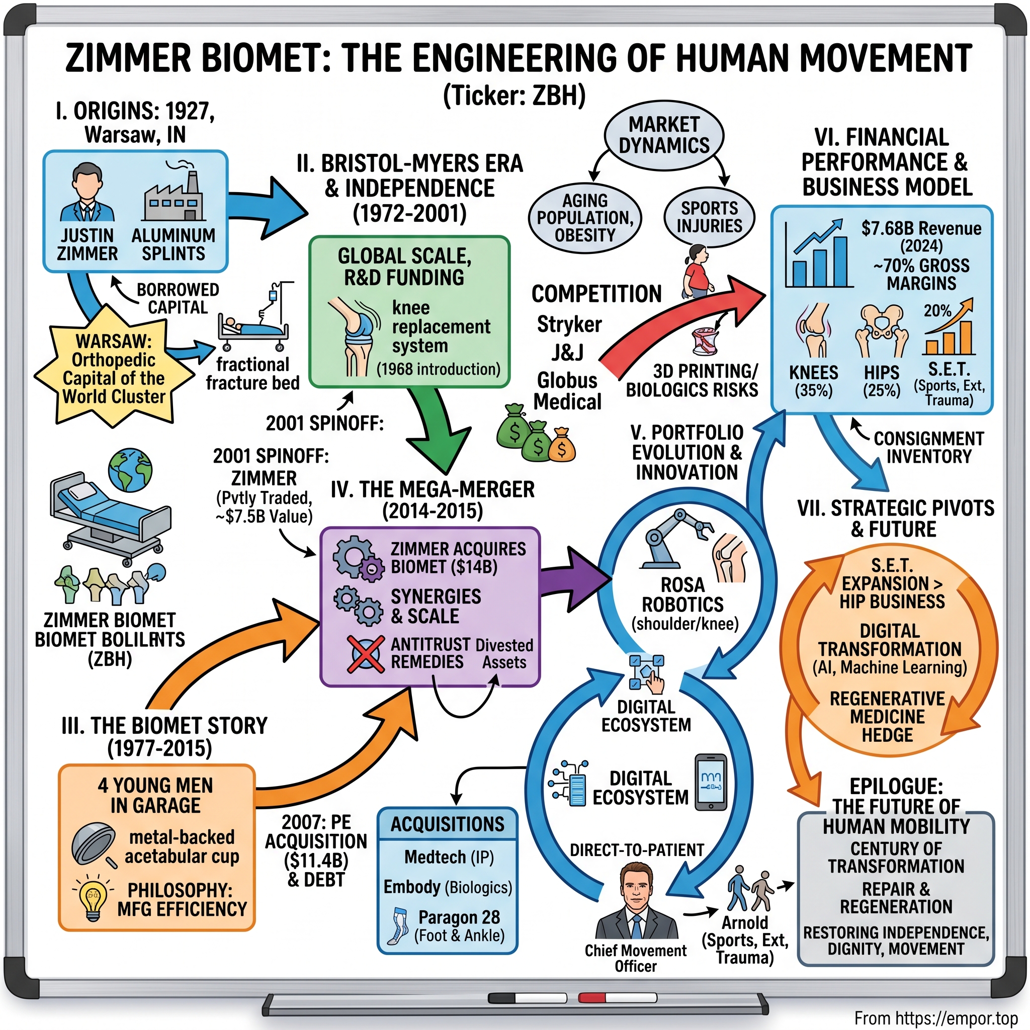 Zimmer Biomet Holdings visual story map